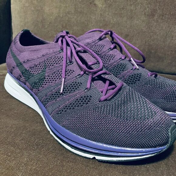 Nike Other - Nike FLyknit Trainer Racer Mens 11.5 US 45.5 EUR Night Purple